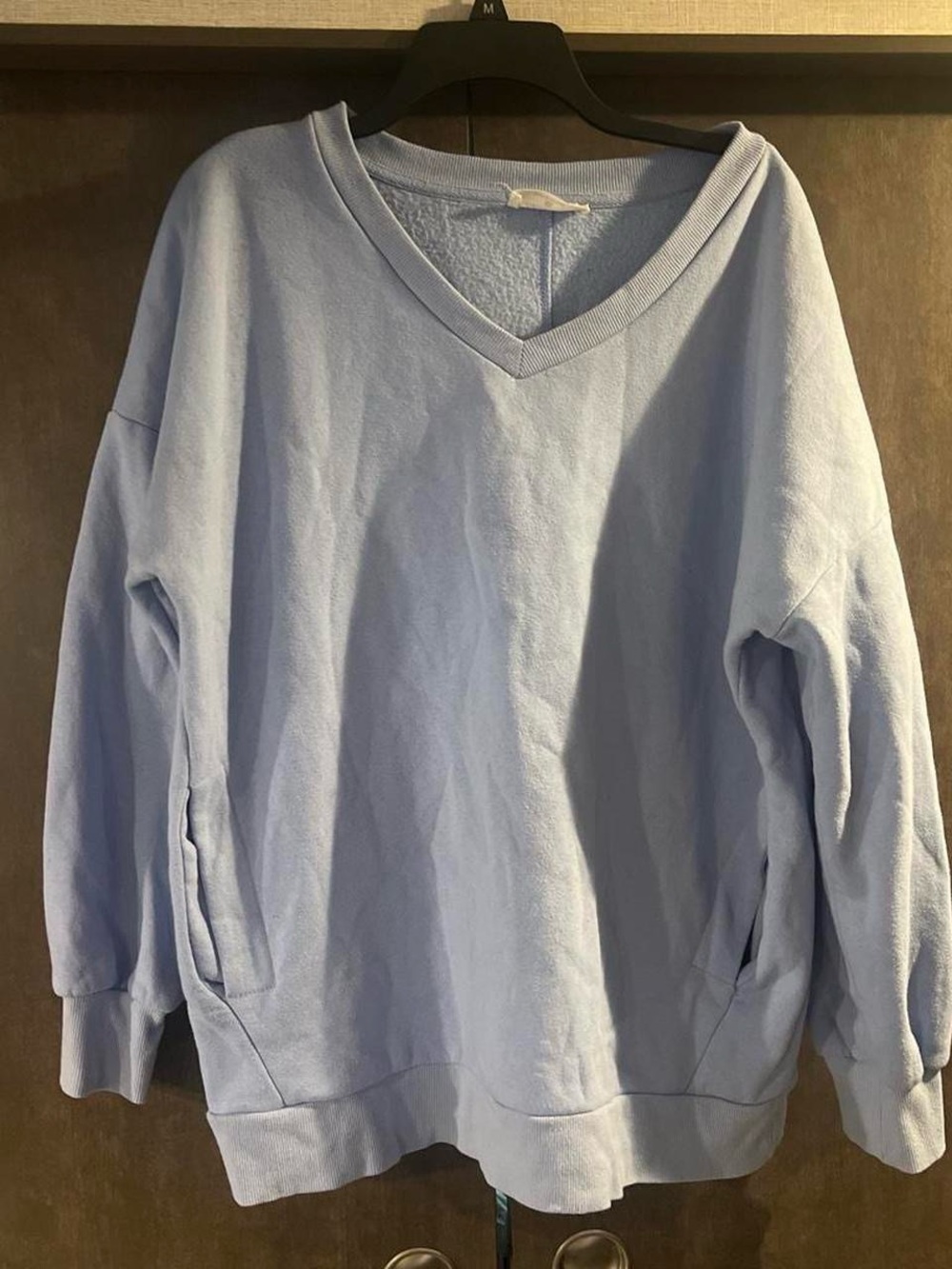Zenana Outfitters Light Blue V-Neck Pullover Sweater
